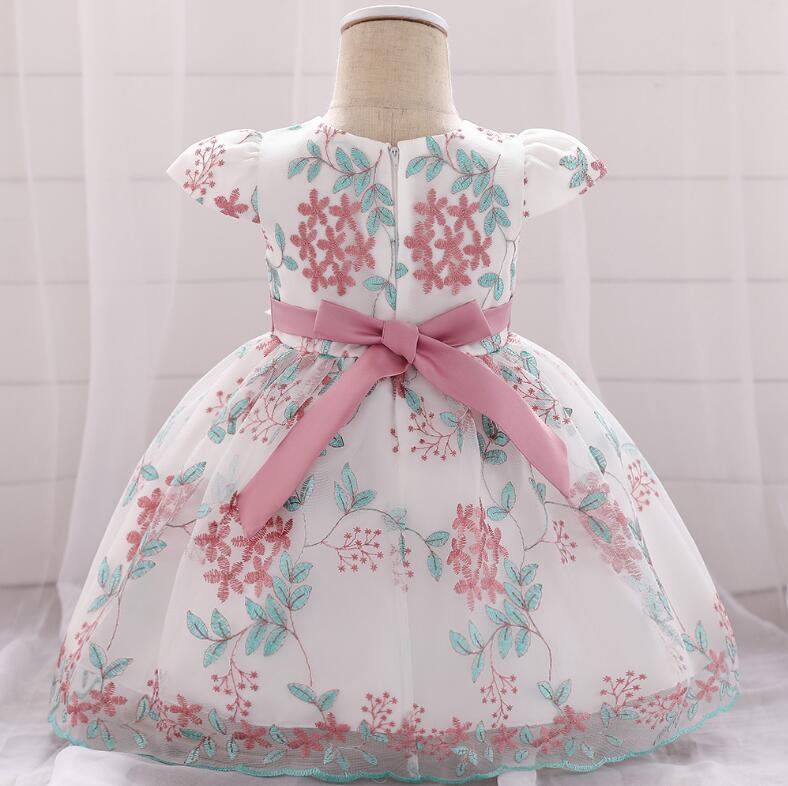 bean sand powder children's summer clothing new baby birthday party wedding dress 