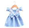 blue baby dress with bow