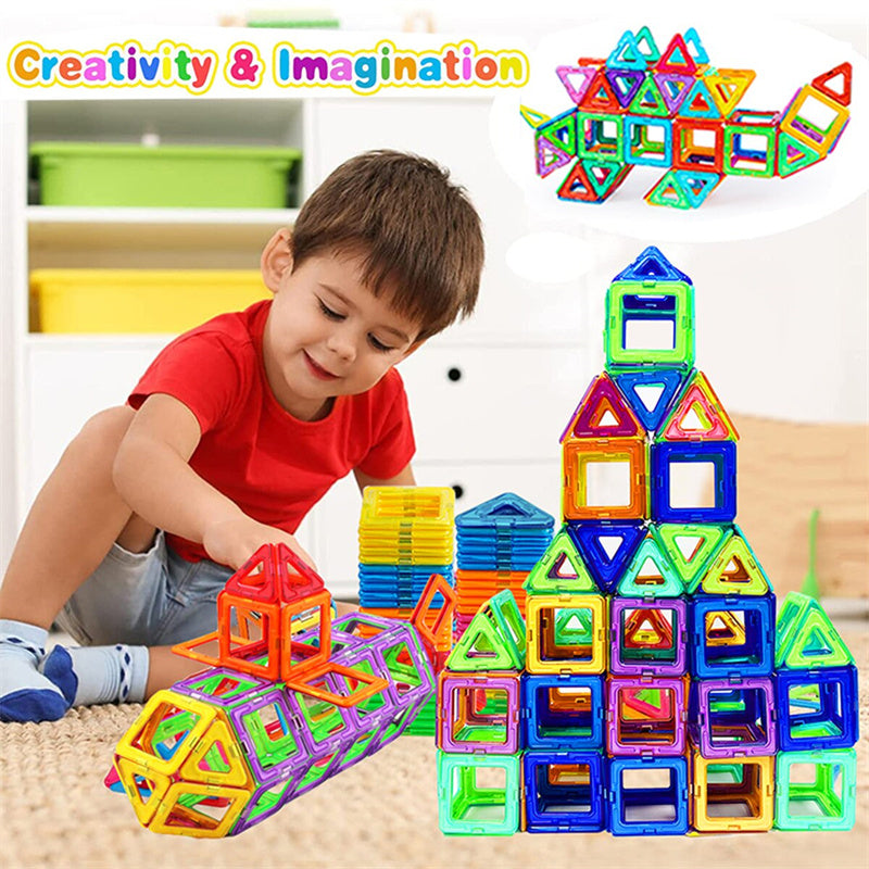 the magnetic building blocks for child can boost the creativity and imagination of the child by giving pure creative freedom 
