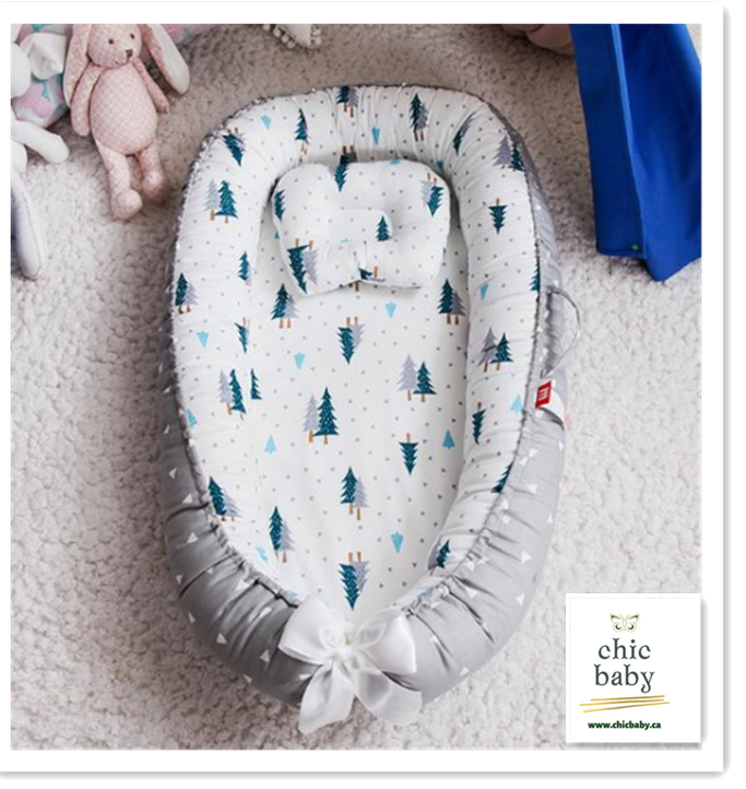 Baby Removable And Washable Bed Crib Portable Crib Travel Bed For Children Infant Kids Cotton Cradle with trees in design