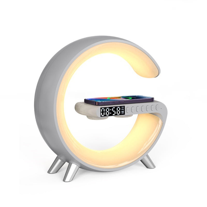 light grey atmosphere lamp with wireless charger