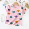 little panda design on children's short sleeve cotton tshirt