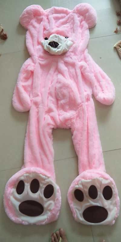 giant teddy bear plush toy with leather shell