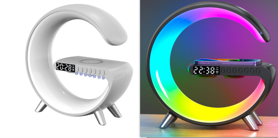 one black and one white atmosphere lamp set