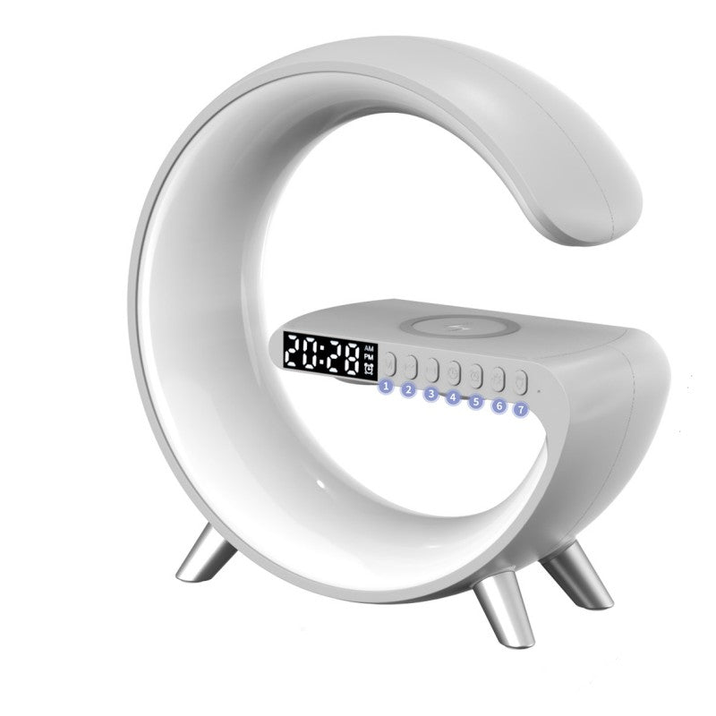 white colored Bluetooth atmosphere lamp with app control and bedroom decor